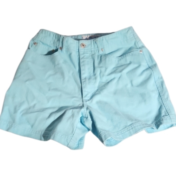 Vintage 100% Cotton Denim  Light Blue Shorts 8 - Picture 1 of 6